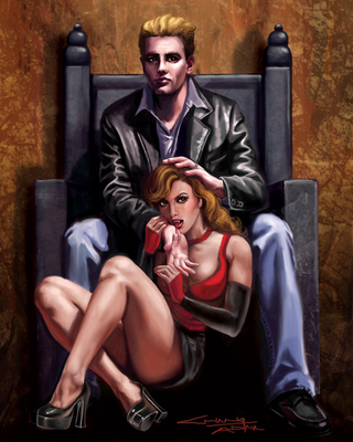 Illustration for article titled The Loveliness That Will Not Die: Sexy Vampire Pin-Up Art
